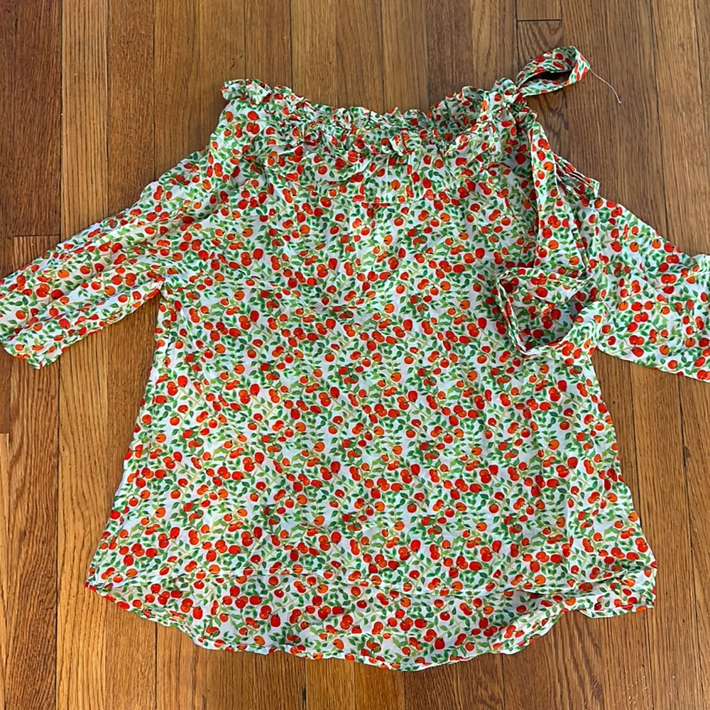 NAW LS cotton orange top